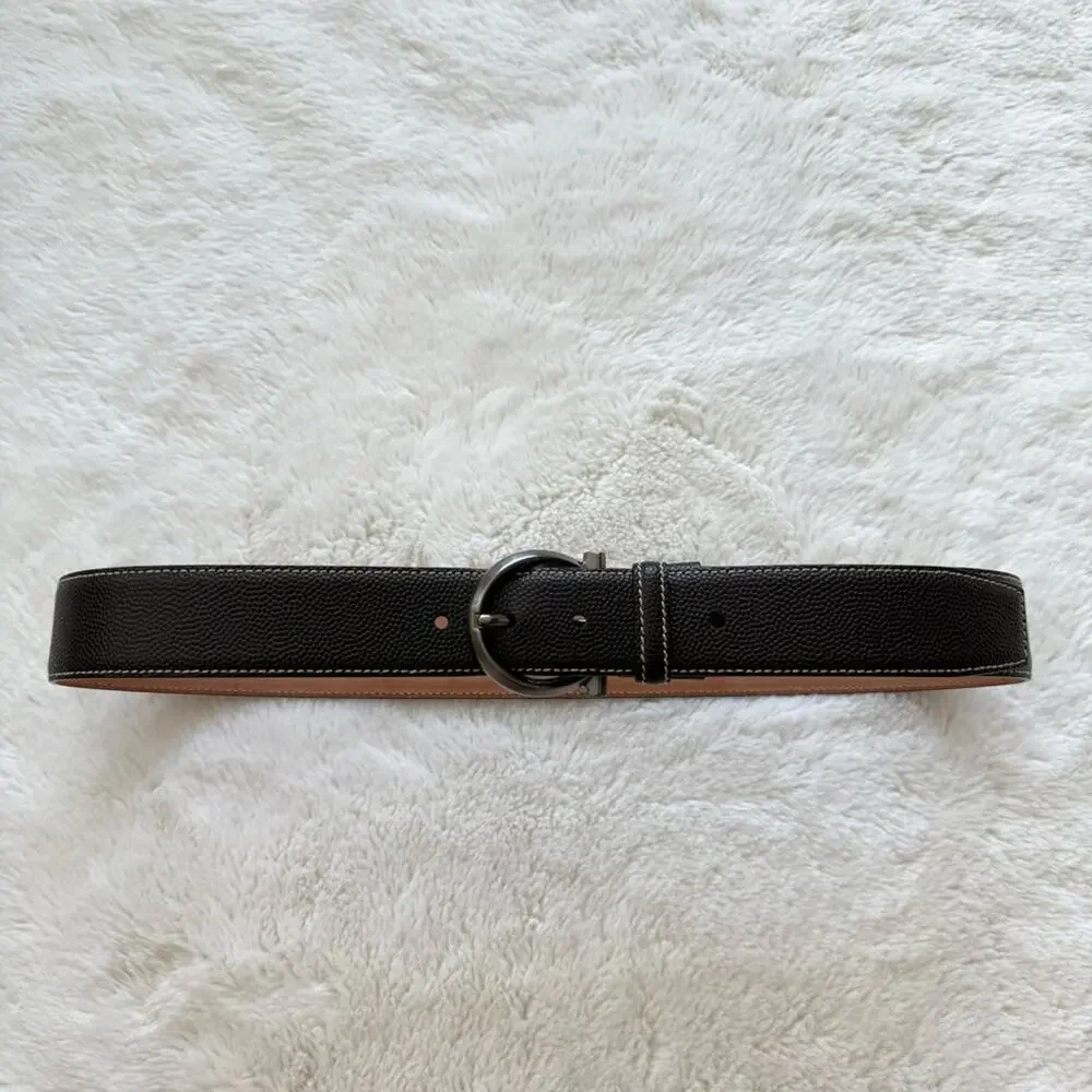 Salvatore Ferragamo  stingray genuine leather  belt size 67 Authentic Retail 950